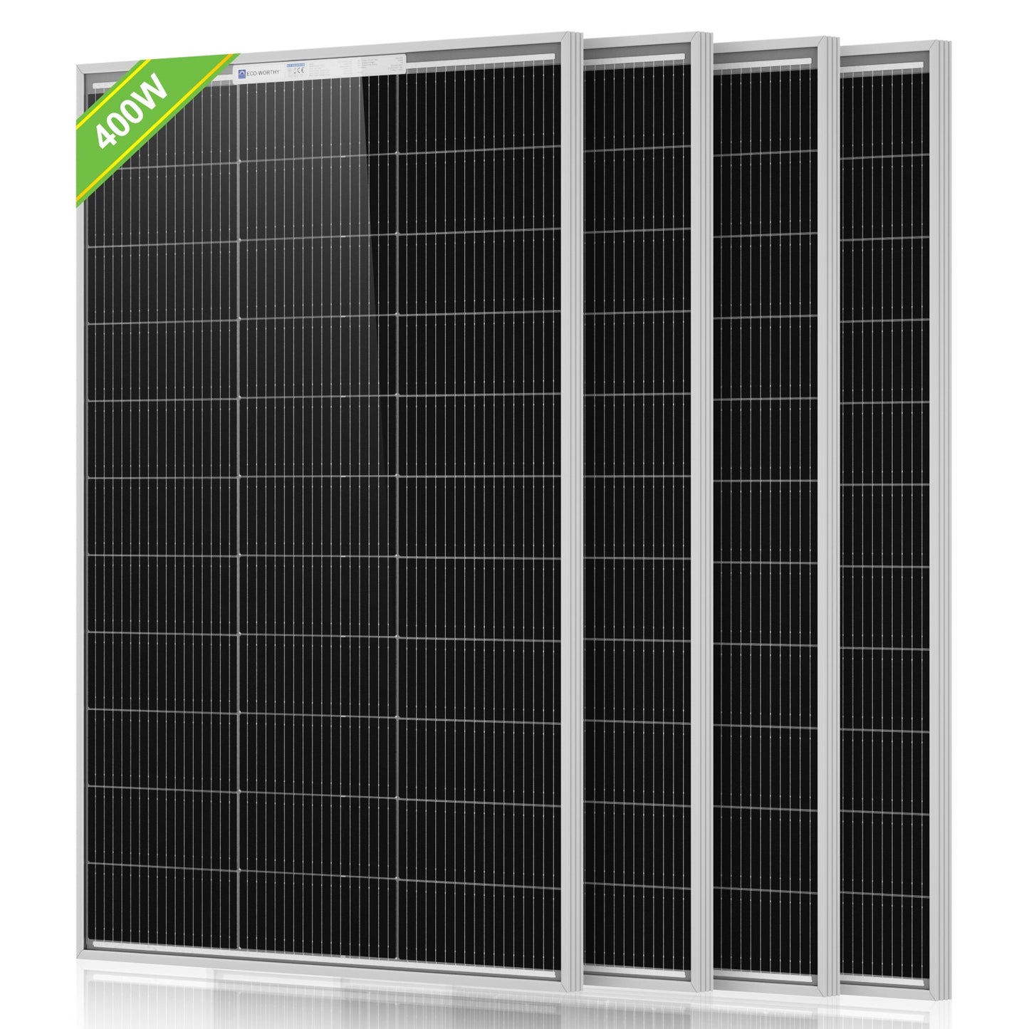 Eco - Worthy 100W 18V Monocrystalline Solar Panel High Efficiency Module RV Marine Boat Caravan Off Grid - Solar panel - ECO - WORTHY