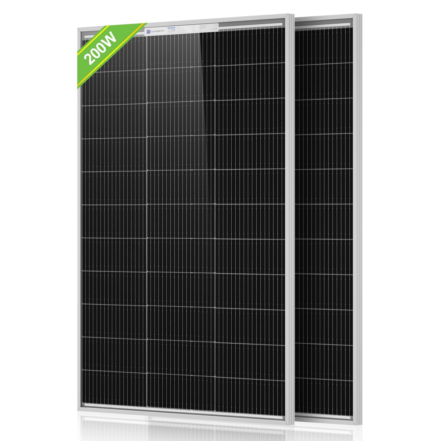 Eco - Worthy 100W 18V Monocrystalline Solar Panel High Efficiency Module RV Marine Boat Caravan Off Grid - Solar panel - ECO - WORTHY