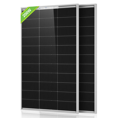 Eco - Worthy 100W 18V Monocrystalline Solar Panel High Efficiency Module RV Marine Boat Caravan Off Grid - Solar panel - ECO - WORTHY