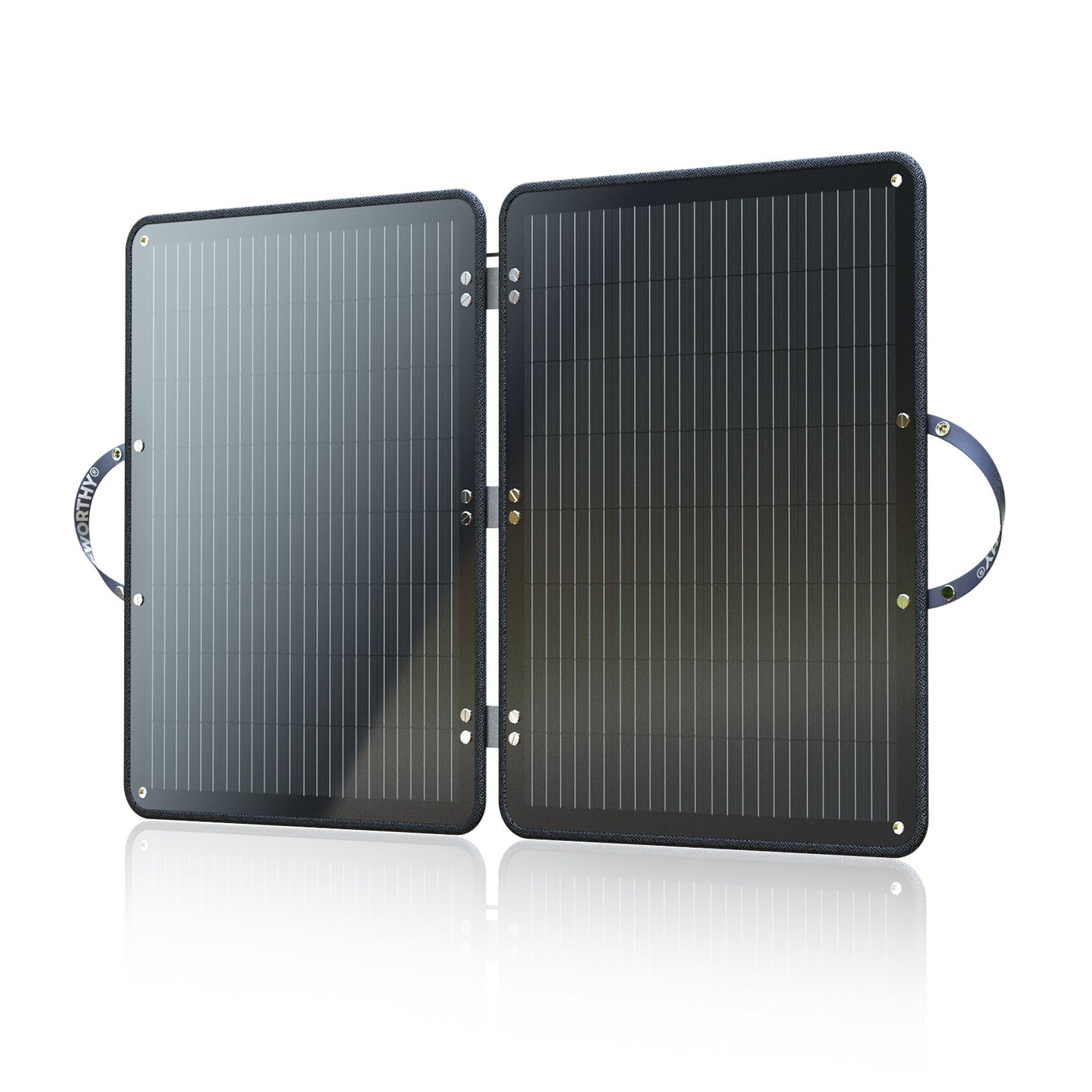 ECO - WORTHY 100W Portable Solar Panel – Foldable, IP65 Waterproof, 18V Monocrystalline Charger w/ 8 - in - 1 Connector & Adjustable Stand for Outdoor Camping, RV, and Power Stations - Solar panel - ECO - WORTHY