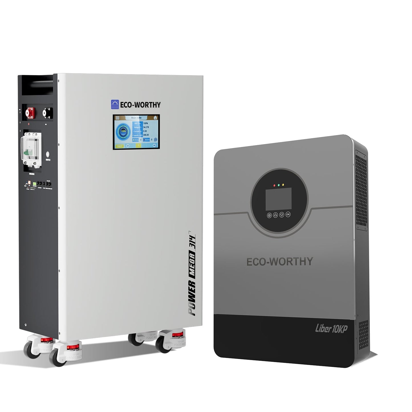 Eco-Worthy 10kW Home Backup Solar Power Bundle | PowerMega 314 51.2V 314Ah Battery and 48V 10000w Off Grid Inverter - lithium battery - ECO-WORTHY