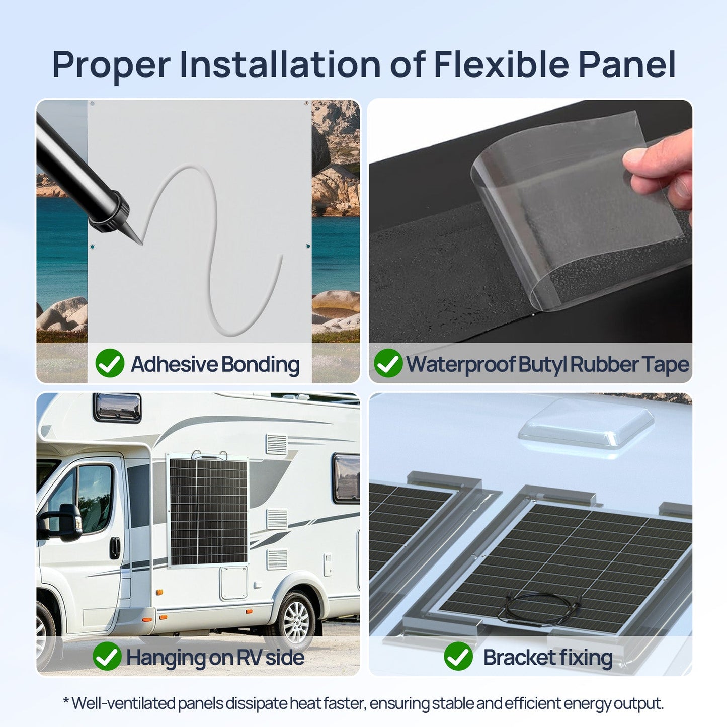 ECO-WORTHY 130 Watt 18BB Flexible Solar Panels - Solar panel - ECO-WORTHY