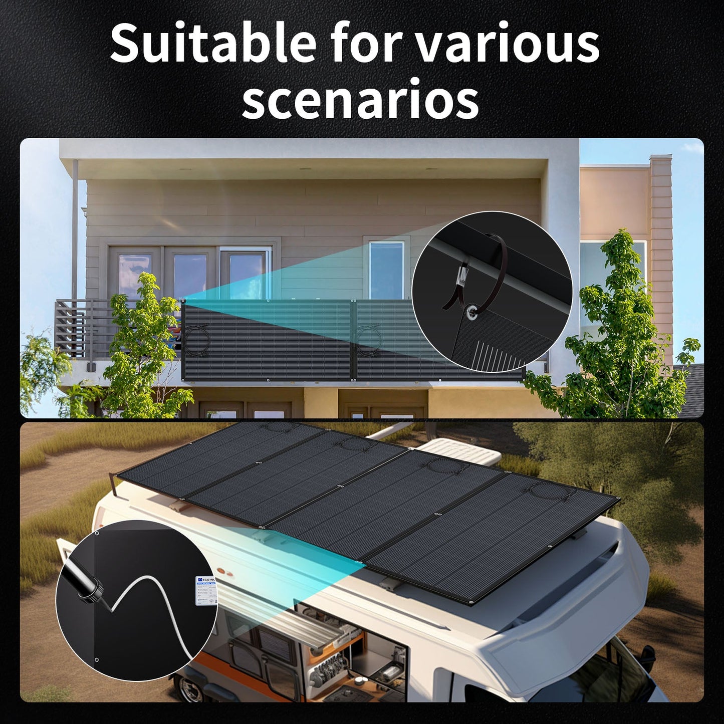 ECO-WORTHY 200W Flexible HJT Solar Panels 18V ETFE 18BB - Solar panel - ECO-WORTHY