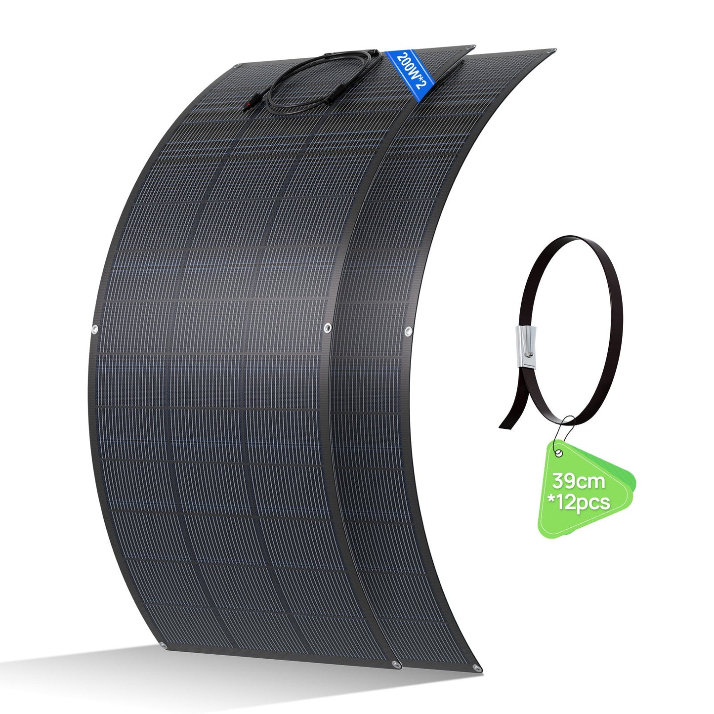 ECO-WORTHY 200W Flexible HJT Solar Panels 18V ETFE 18BB - Solar panel - ECO-WORTHY