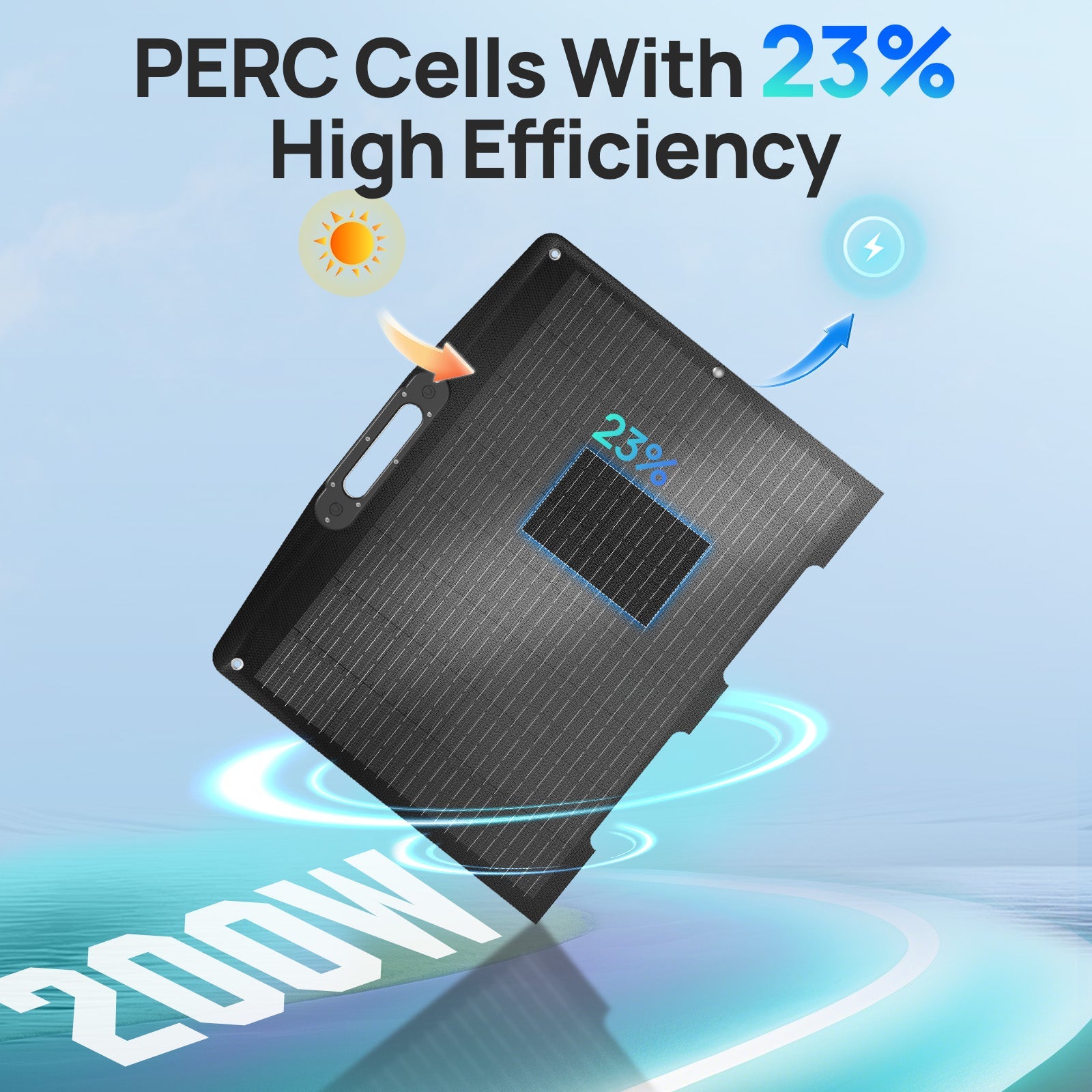 ECO - WORTHY 200W Portable Solar Panel for Outdoor Camping RV - Solar panel - ECO - WORTHY