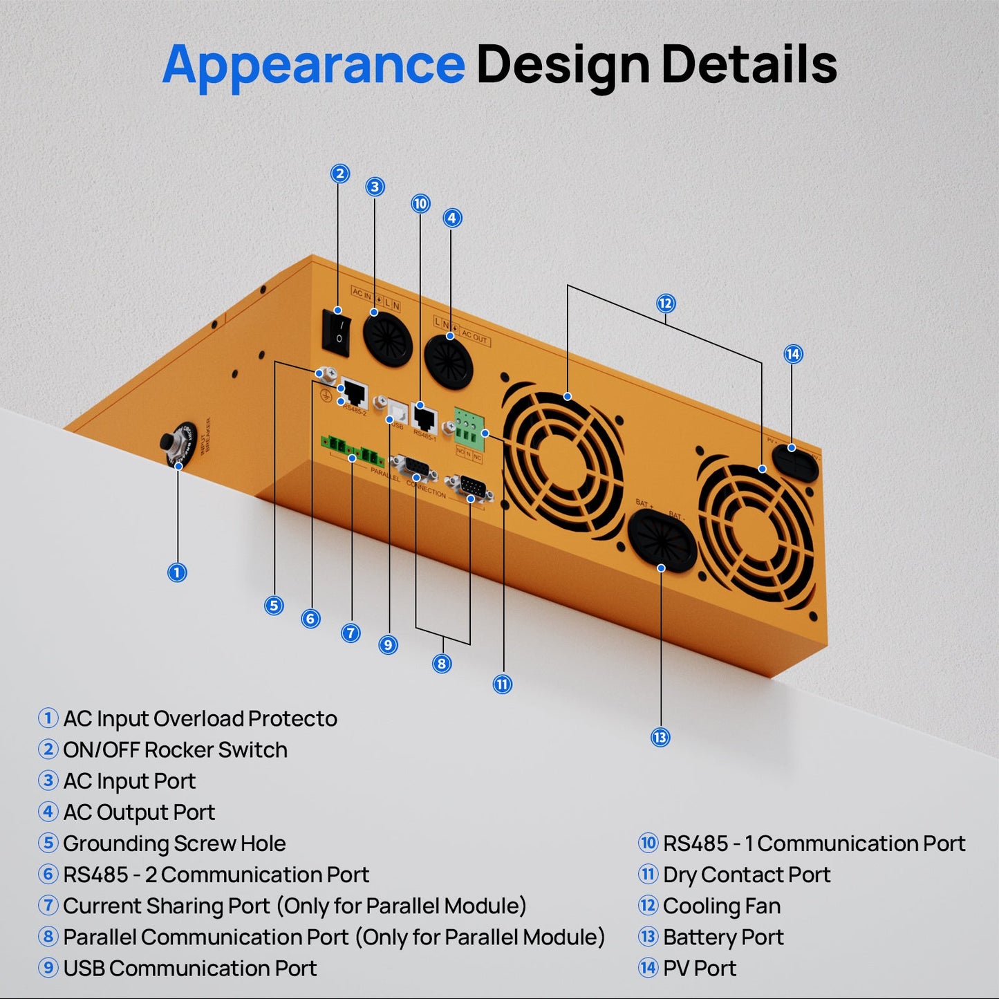 ECO - WORTHY 3500W 48V DC to 120V AC All - in - one Solar Off - grid Inverter Charger with Remote Monitoring,Multiple Parallel Ability. - charge inverter - ECO - WORTHY