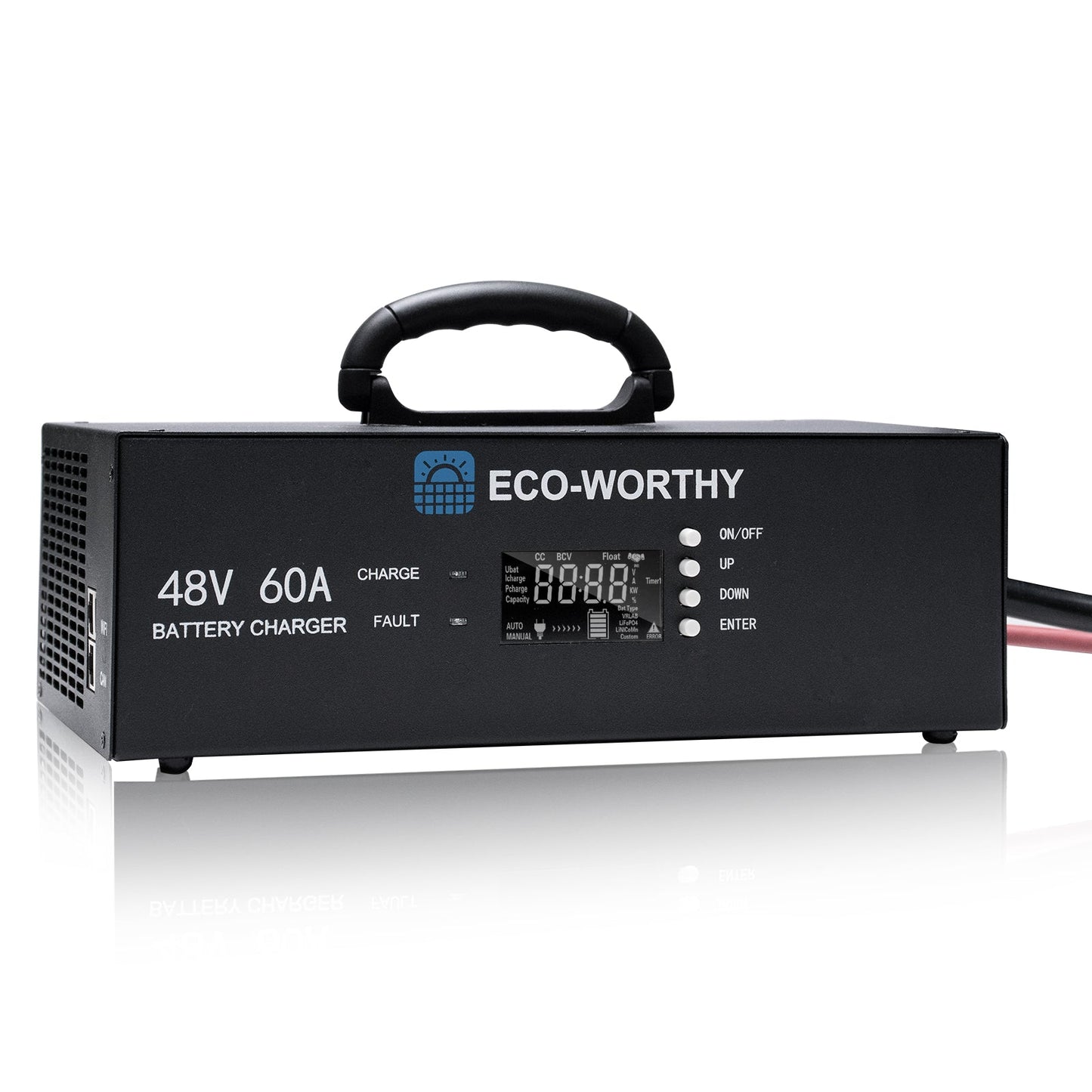 ECO - WORTHY 48V 60A Battery Charger | 3.2KW Max Output | Soft Start |120V 240V AC Input | (Version2) - battery accessories - ECO - WORTHY