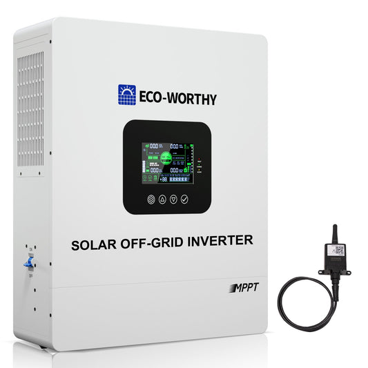 ECO-WORTHY 5000W Solar Off-grid AIO Inverter, 48Vdc to 120Vac, 5500W@500V PV Input, UL1741 - charge inverter - ECO-WORTHY