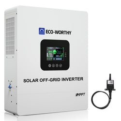 ECO-WORTHY 5000W Solar Off-grid AIO Inverter, 48Vdc to 120Vac, 5500W@500V PV Input, UL1741
