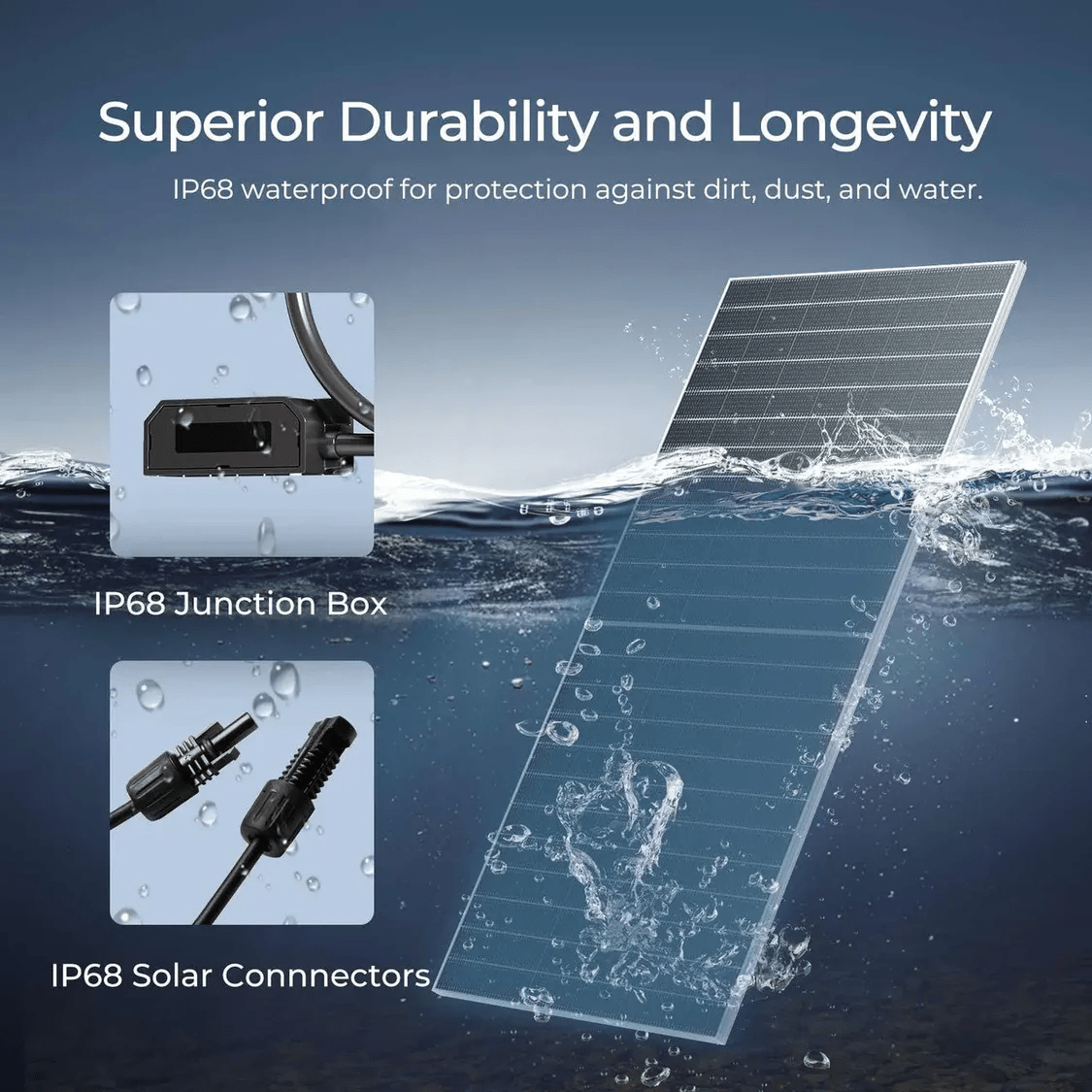 ECO - WORTHY 590W Bifacial N - Type Solar Panels - Solar panel - ECO - WORTHY