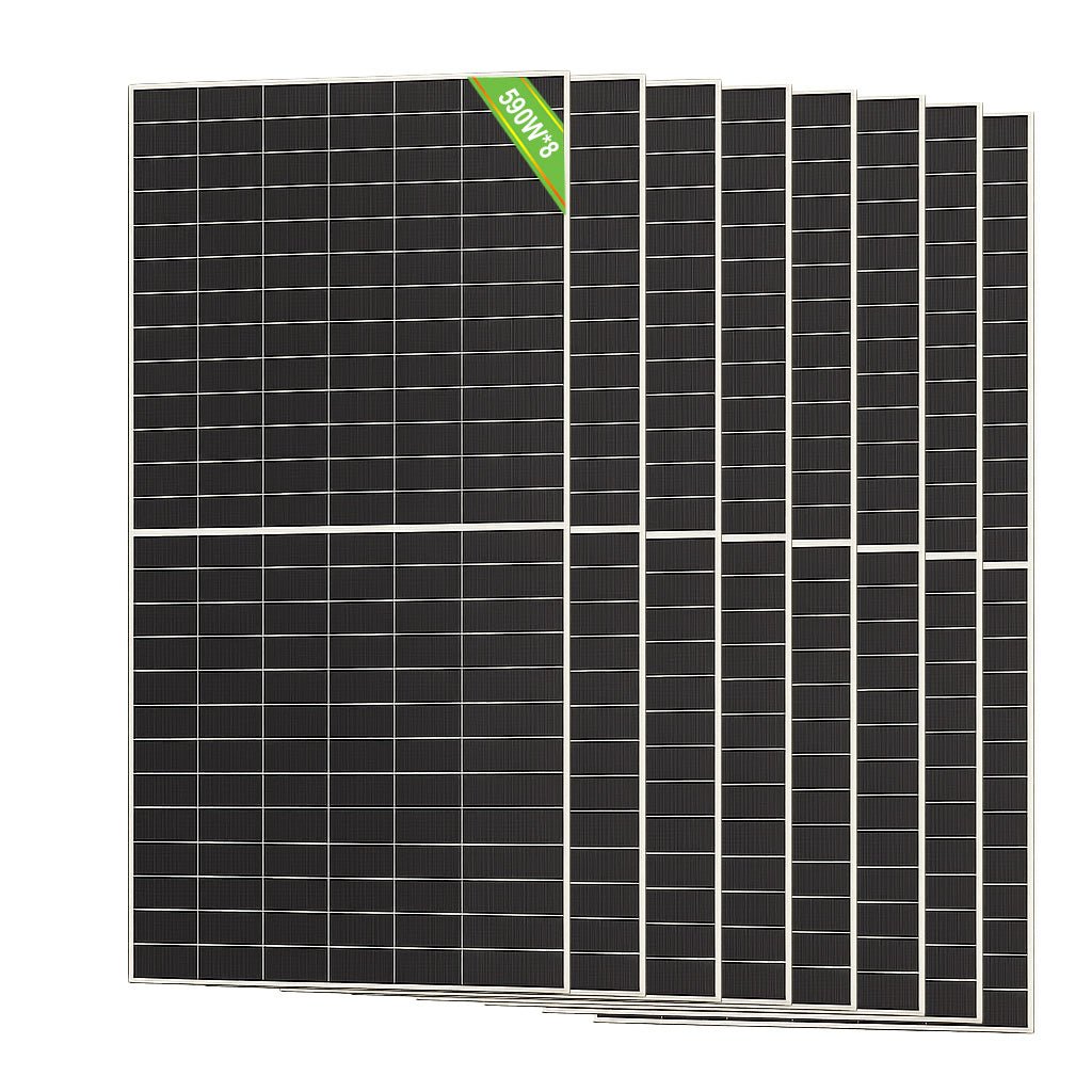 Eco - Worthy 590W Solar Panels N - Type Bifacial Half - cut Solar Panel Monocrystalline 23.23% High Conversion Efficiency for Homes Roof Top RV Boat - Solar panel - ECO - WORTHY