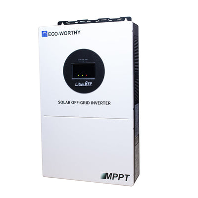 Eco-Worthy 6KW V2 Solar Off-grid Split-phase AIO Inverter, 48Vdc to 120Vac/240Vac, 9kW@500V PV Input - charge inverter - ECO-WORTHY