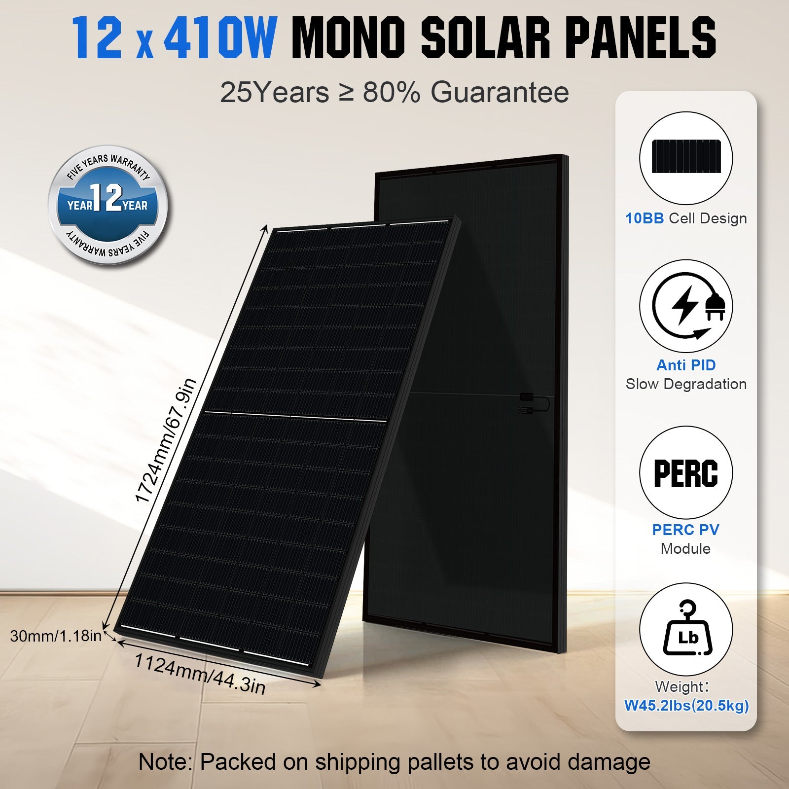 ECO - WORTHY Complete Off - Grid Solar Power System - 10000W 120/240V Output | 20.48kWh/61.44kWh Lithium Battery | 4920 Watts/14760Watts PV Input - kits - ECO - WORTHY