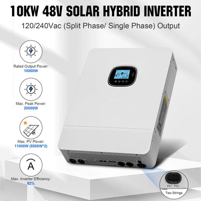 ECO - WORTHY Complete Off - Grid Solar Power System - 10000W 120/240V Output | 20.48kWh/61.44kWh Lithium Battery | 4920 Watts/14760Watts PV Input - kits - ECO - WORTHY