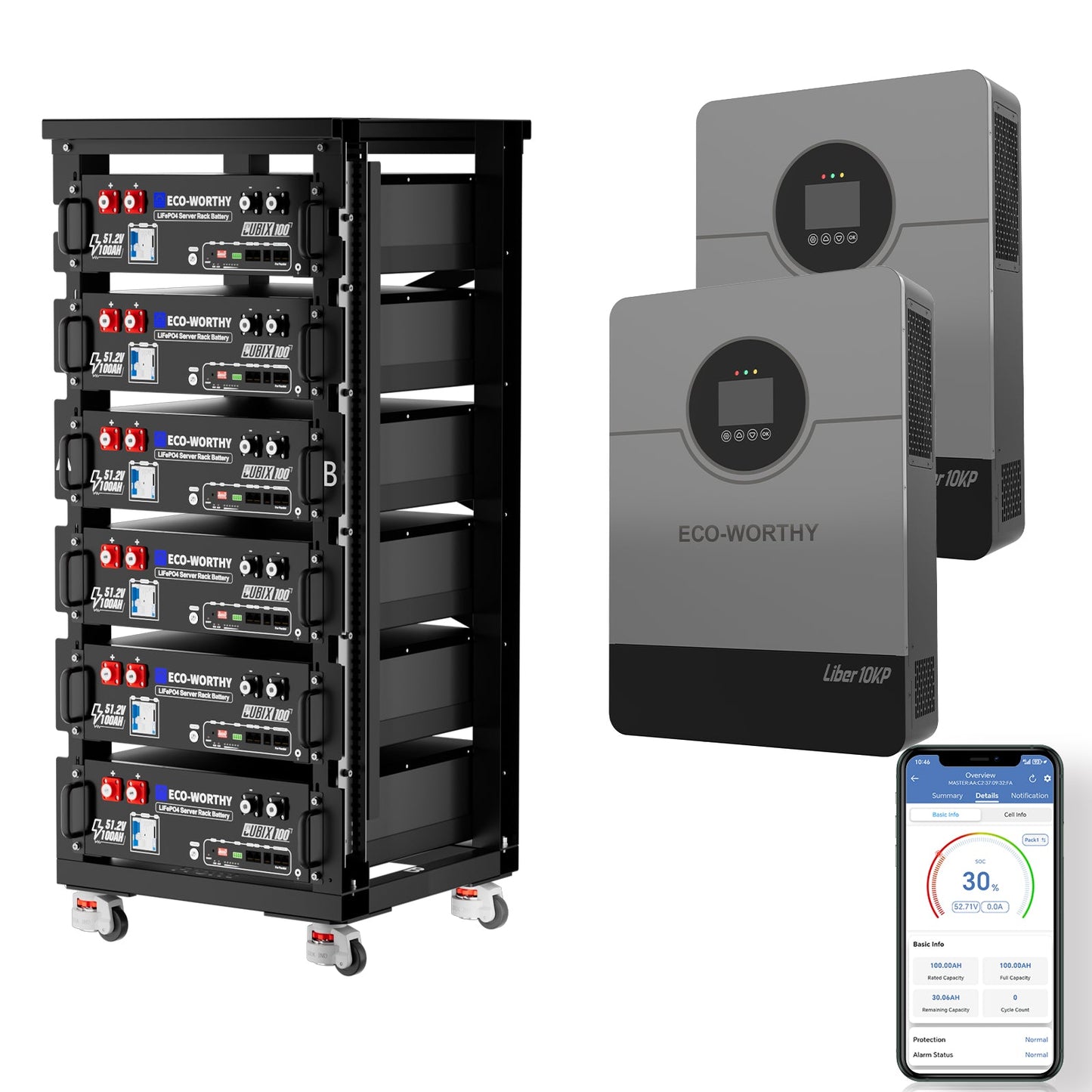 Eco-worthy Home Backup Power Bundle with 48V 100ah Battery and 10kW Inverter - ECO-WORTHY