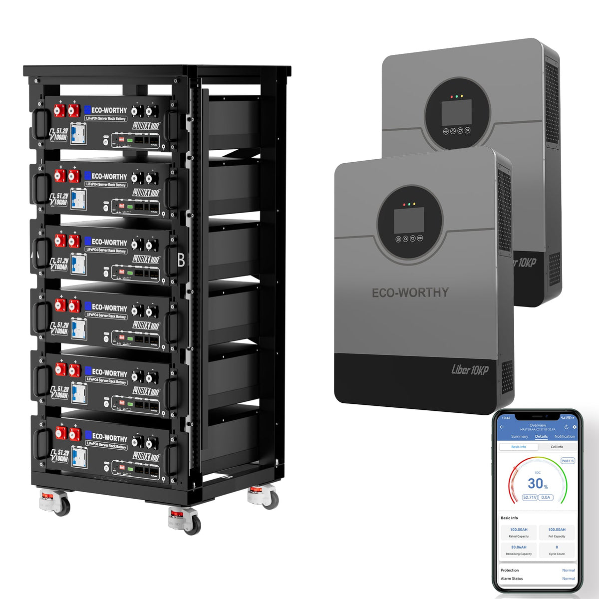 Eco-worthy Home Backup Power Bundle with 48V 100ah Battery and 10kW Inverter - ECO-WORTHY