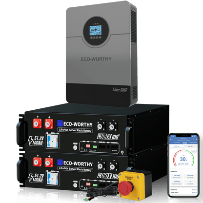 ECO-WORTHY Home Backup Power Bundle with 48V 100ah Battery and 10kW Inverter - ECO-WORTHY