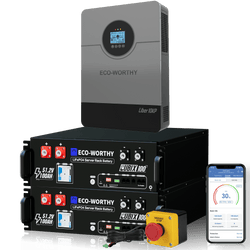 ECO-WORTHY Home Backup Power Bundle with 48V 100ah Battery and 10kW Inverter
