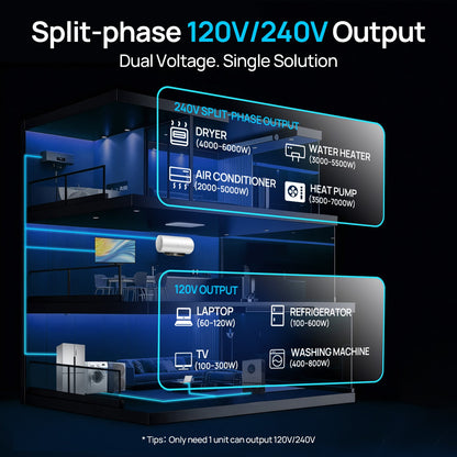 ECO-WORTHY Liber 10KP Split-phase AIO Solar Inverter | 48Vdc to 120Vac/240Vac | 10000W@500V PV Input | UL 1741 - charge inverter - ECO-WORTHY