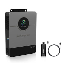 ECO-WORTHY Liber 10KP Split-phase AIO Solar Inverter | 48Vdc to 120Vac/240Vac | 10000W@500V PV Input | UL 1741