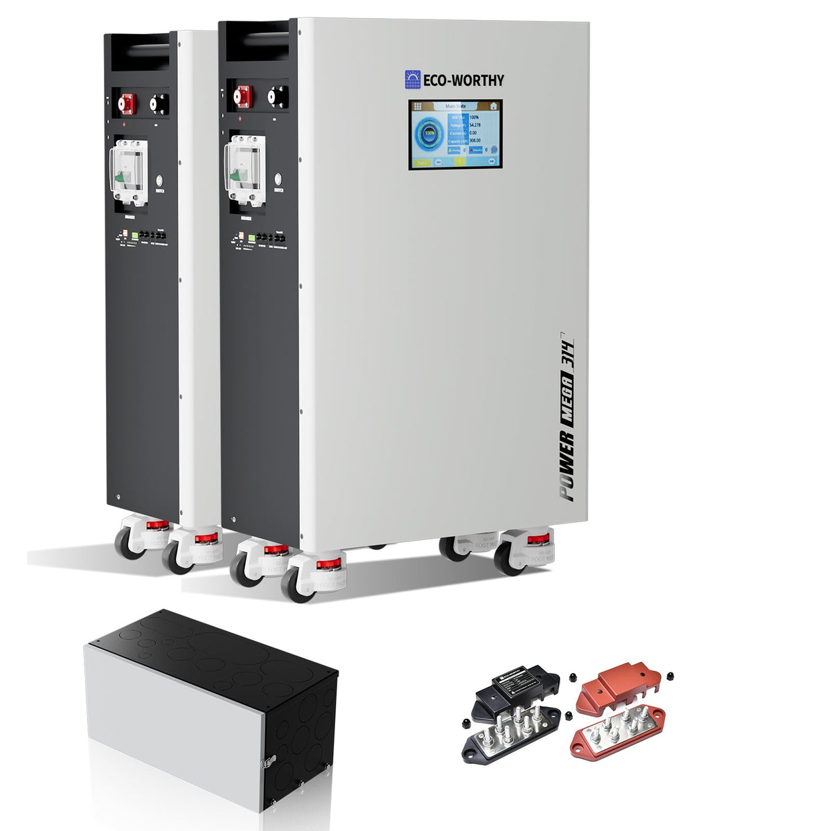 Eco-Worthy PowerMega 314 | 51.2V 314AH Lithium Battery 16kWh | Bluetooth & WiFi | Active Balance - lithium battery - ECO-WORTHY