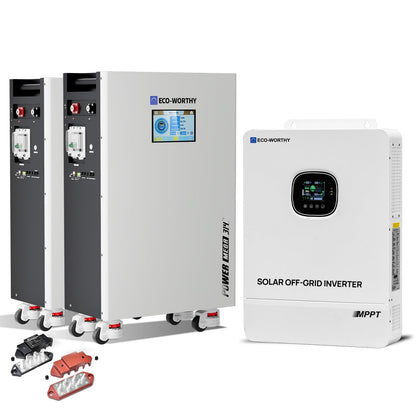 ECO - WORTHY PowerMega 314 Home Backup Power 16.08KWh 51.2V 314Ah Battery+10kW 48V Off Grid Inverter - lithium battery - ECO - WORTHY
