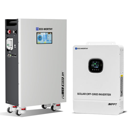 ECO - WORTHY PowerMega 314 Home Backup Power 16.08KWh 51.2V 314Ah Battery+10kW 48V Off Grid Inverter - lithium battery - ECO - WORTHY