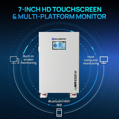 ECO - WORTHY PowerMega 314 Home Backup Power 16.08KWh 51.2V 314Ah Battery+5kW 48V Off Grid Inverter - lithium battery - ECO - WORTHY
