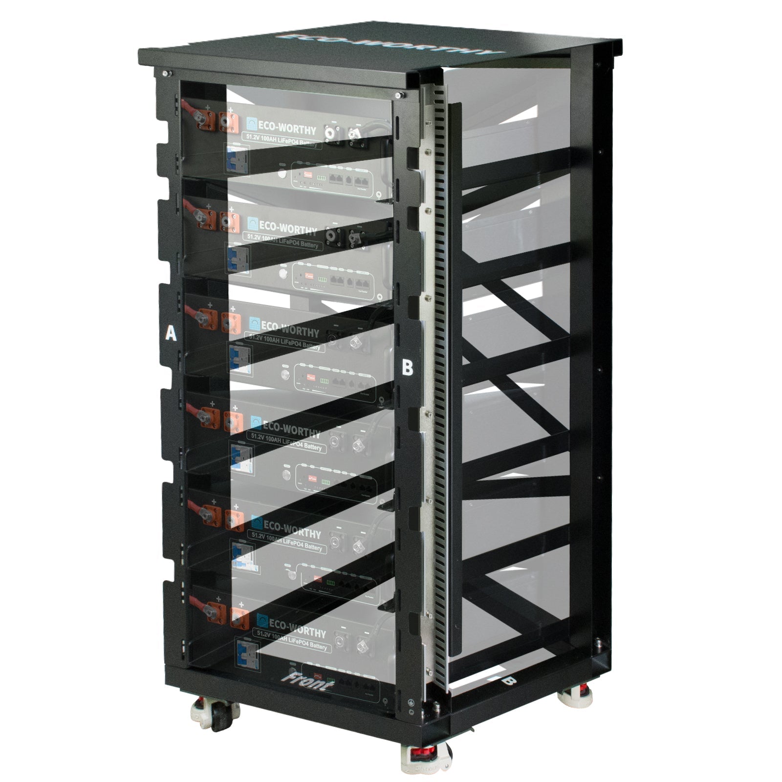 ECO - WORTHY RACK6 V2 I 6 - Layer Rack With 600A Busbar| For Server Rack Battery All Versions - lithium battery - ECO - WORTHY