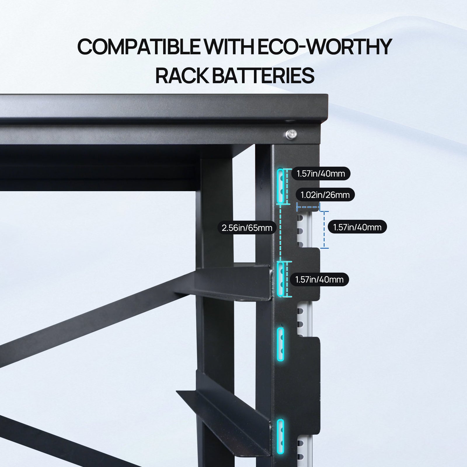 ECO - WORTHY RACK6 V2 I 6 - Layer Rack With 600A Busbar| For Server Rack Battery All Versions - lithium battery - ECO - WORTHY