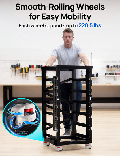 ECO-WORTHY RACK6 V2 I 6-Layer Rack With 600A Busbar| For Server Rack Battery All Versions - lithium battery - ECO-WORTHY