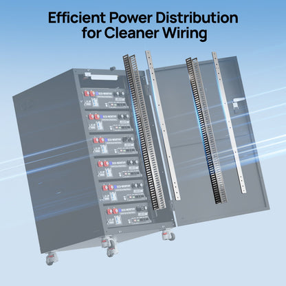 ECO-WORTHY RACK6 V3 Server Rack Battery Cabinet, Enclosed Energy Storage Rack with 600A Busbar, Lockable Door, Ventilated Design, Compatible with Most Rack Batteries & ESM-100 - lithium battery - ECO-WORTHY