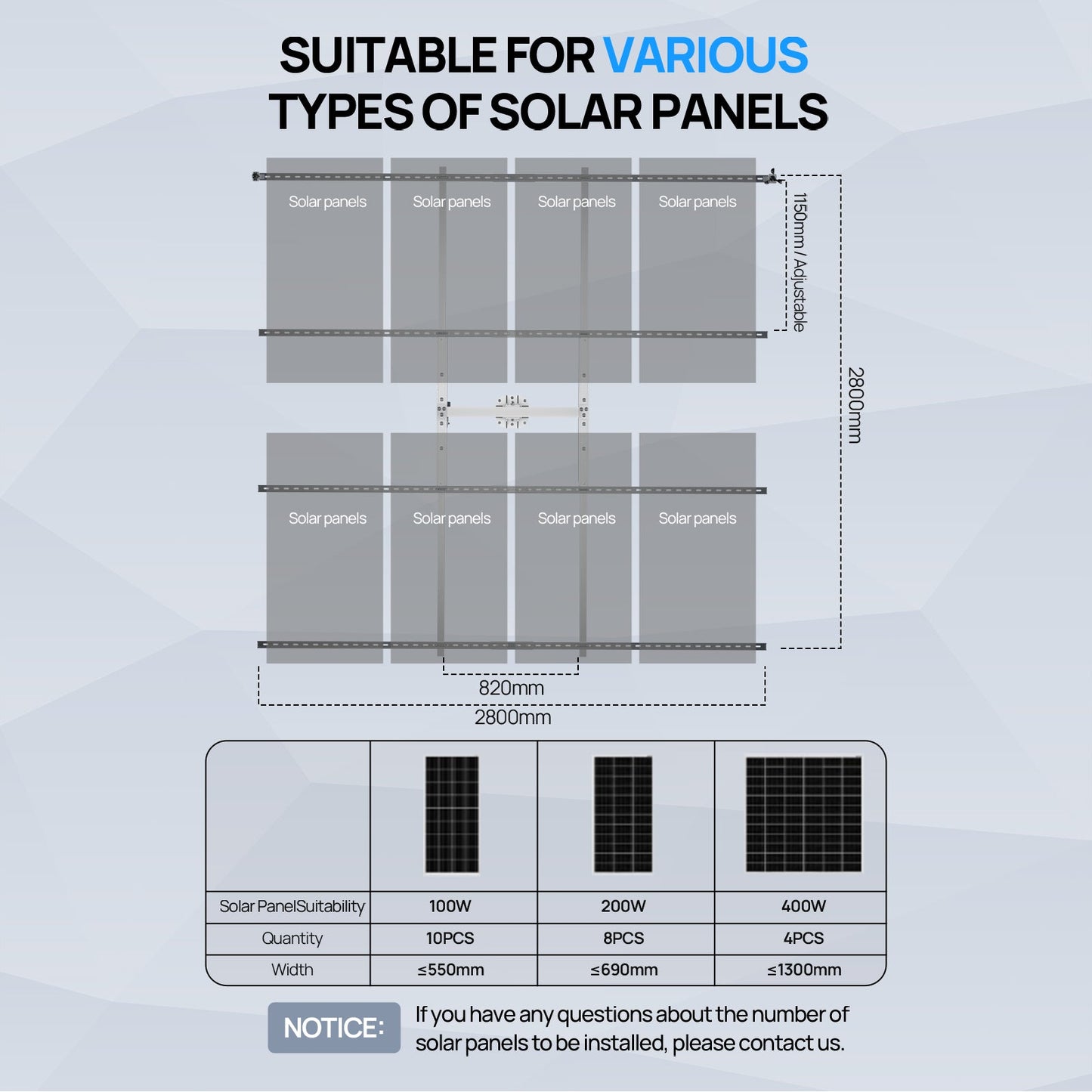 ECO - WORTHY Solar Panel Dual Axis Tracking System (Expanded Version Increase 40% Power) with Tracker Controller - Mounting brackets - ECO - WORTHY