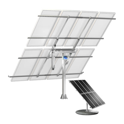 ECO - WORTHY Solar Panel Dual Axis Tracking System (Expanded Version Increase 40% Power) with Tracker Controller - Mounting brackets - ECO - WORTHY