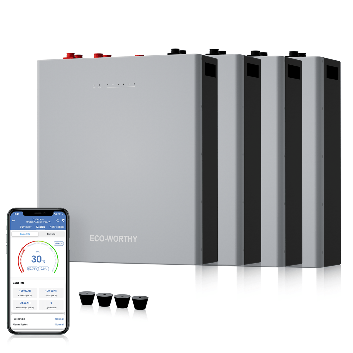ECO-WORTHY WALLBANK S100 48V 100AH Wall-Mount Lithium Battery LiFePO4| Bluetooth & WiFi | 10 Years Warranty - lithium battery - ECO-WORTHY