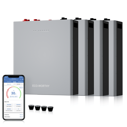 ECO-WORTHY WALLBANK S100 48V 100AH Wall-Mount Lithium Battery LiFePO4| Bluetooth & WiFi | 10 Years Warranty - lithium battery - ECO-WORTHY