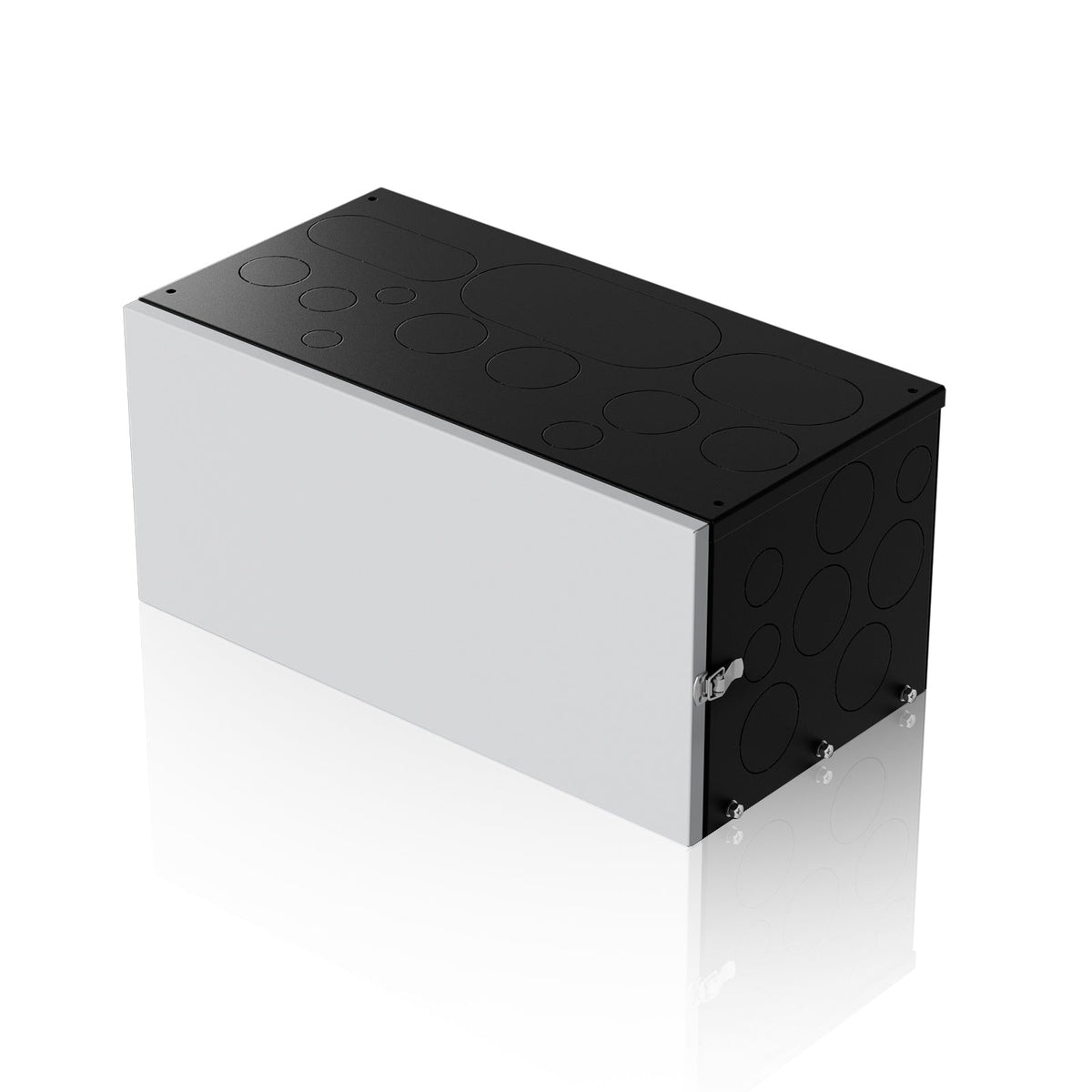 ECO‑WORTHY PowerMega Conduit Box, Cable Management & Terminal Protection Enclosure for 48V 314Ah Battery, 180° Hinged Door, Clean Wiring for Off‑Grid Solar Energy Storage System, Compatible with ECO WORTHY 10kW/5kW & Most Inverters, fits 400A Busbar - ECO-WORTHY