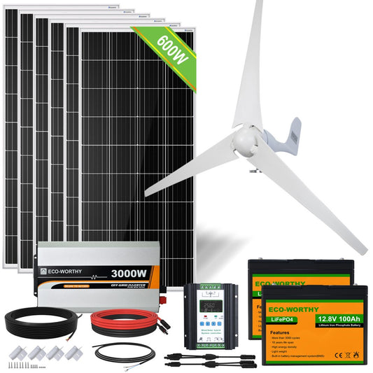 ECO-WORTHY 4.8KWH Solar Power Complete Kit 1200W 24V India