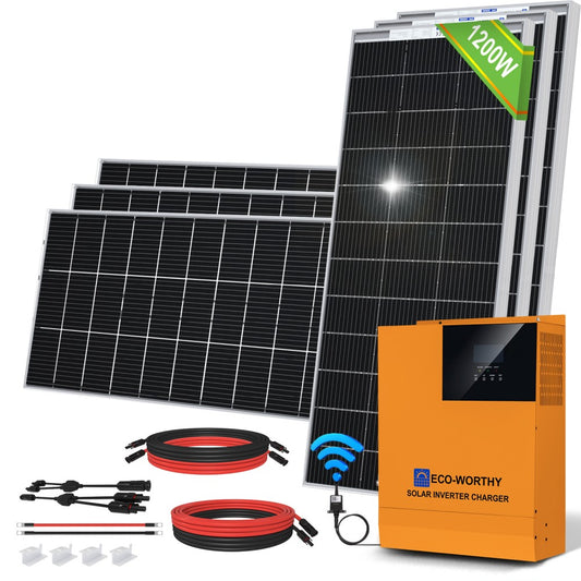 Eco-Worthy-400W 12V (4x100W) Complete MPPT Off Grid Solar Kit –  AMRtechnologies
