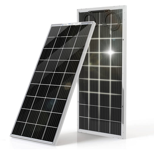 ECO-WORTHY 120W Panel Solar 12V Monocristalino Placa Solar Aplicable para  RV, Autocaravana, Barco, Cobertizo, Caravana, Casa, Sistema de Panel Solar  Fuera de la Red : : Industria, empresas y ciencia