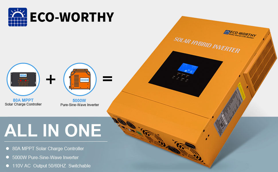 ECO-WORTHY All-in-one Inverter Built in 3000W 24V Pure Sine Wave Power —  Solar Altruism