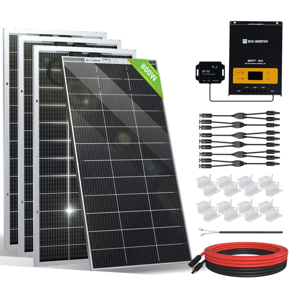 780W 24V 4-Panel Off Grid Solar Kits with 195W Mono Solar Panel