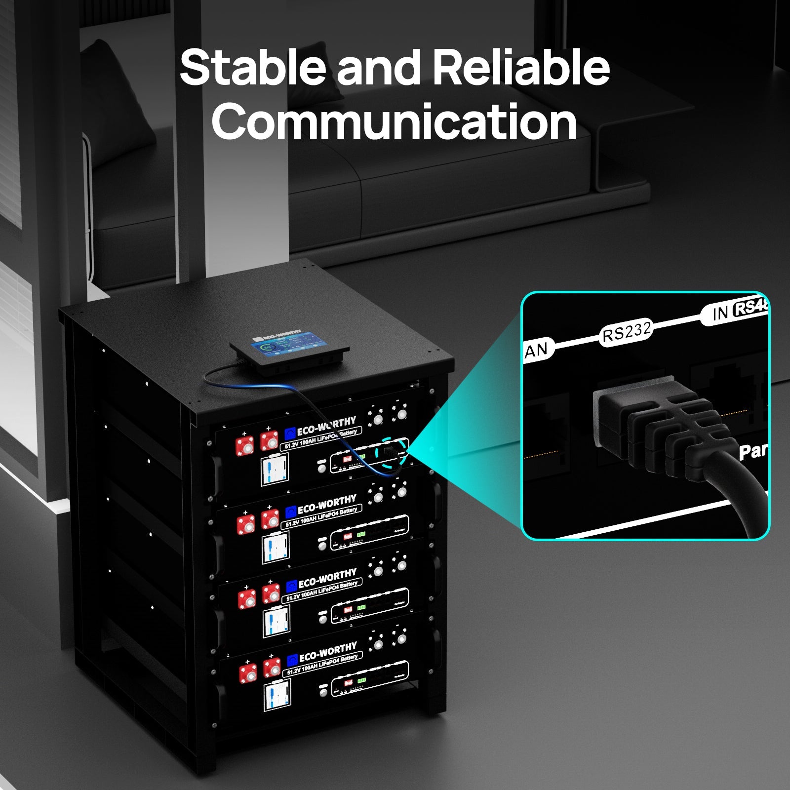 ESM100 Battery Monitor For 48v 100ah Server Rack Battery(Version3) and 48V 50ah Sever Rack Battery - battery accessories - ECO - WORTHY