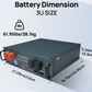 ECO-WORTHY 48V(51.2V) 50Ah Server Rack Battery,2.56kWh Lithium Battery,3U Size,With Bluetooth & Wifi