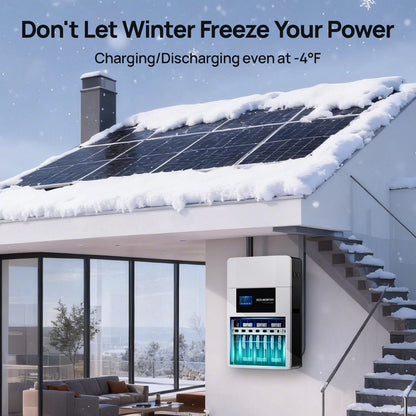 Eco-Worthy 48V 100AH Wall-Mount Lithium Battery LiFePO4 With Conduit Box | -4℉ Charge Available | Bluetooth & WiFi | 10 Years Warranty