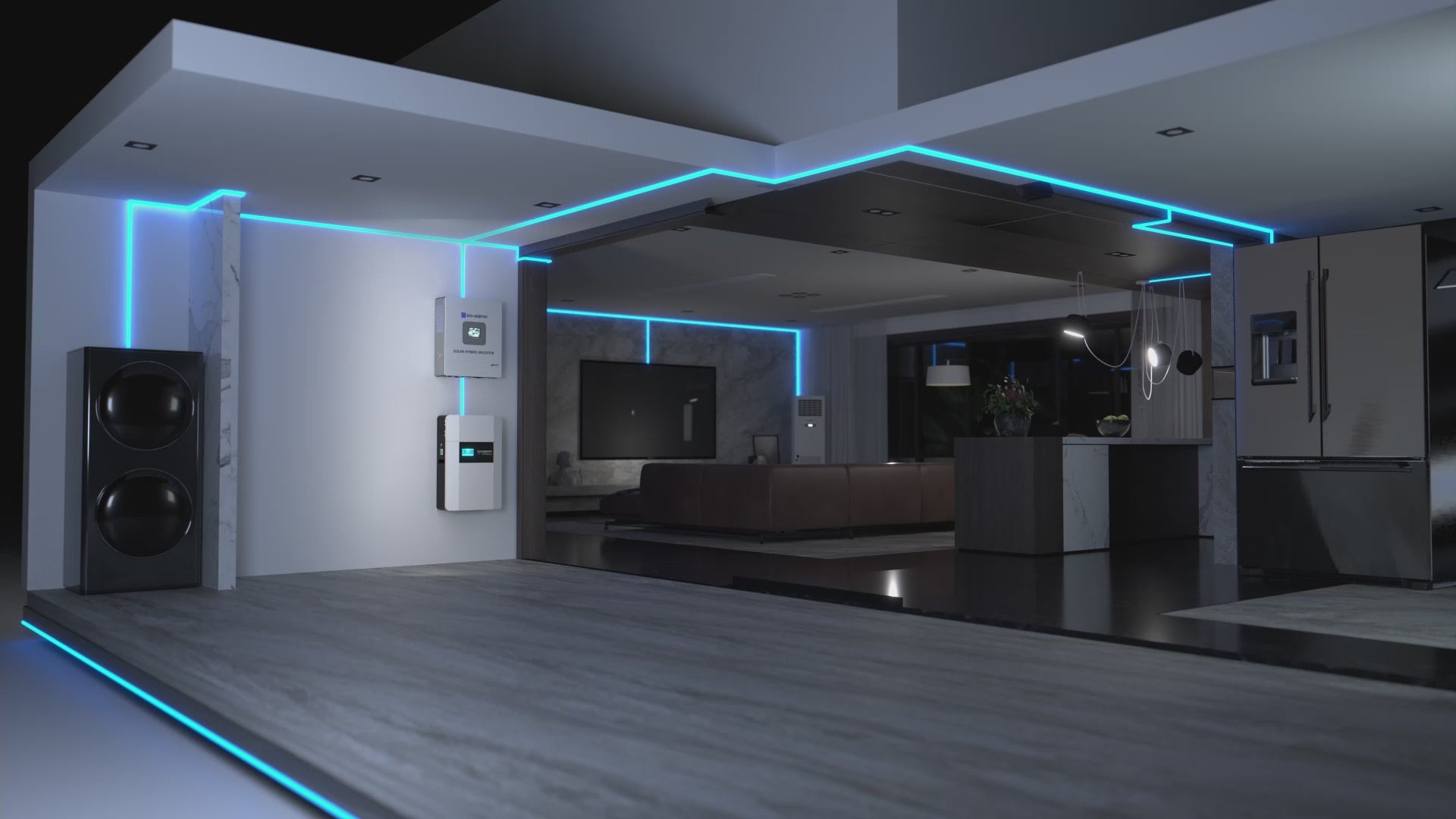 48V 100AH Wall-Mount Lithium Battery LiFePO4 | -4℉ Charge Available | Bluetooth & WiFi | 10 Years Warranty