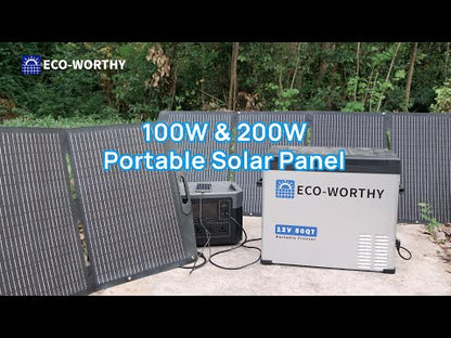 ECO-WORTHY 200W Portable Solar Panel for Outdoor Camping RV