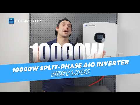 Eco-Worthy 10000W Solar Off-grid Split-phase AIO Inverter | 48Vdc to 120Vac/240Vac | 10000W@500V PV Input | UL 1741
