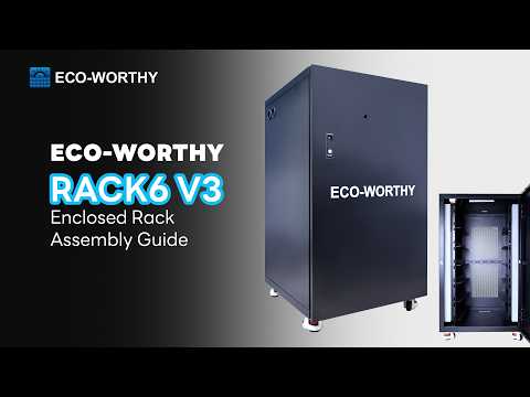 ECO-WORTHY RACK6 V3 Server Rack Battery Cabinet, Enclosed Energy Storage Rack with 600A Busbar