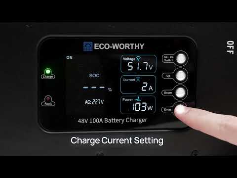 EC100 48V 100A Battery Charger | 5.78KW Max Output | Soft Start |120V 240V AC Input